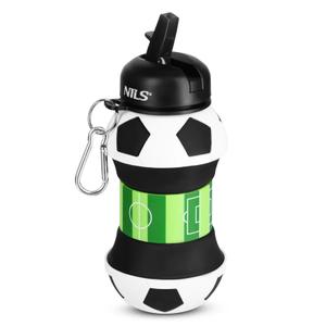 15-02-120-collapsible-silicone-water-bottle-nils-nc4104-football-white-black-green-550-ml