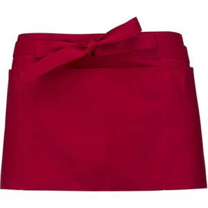 k896-red-kariban-polycotton-short-apron-red-one-size
