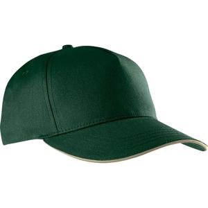 kp130-forestgreen-beige-cap-k-up-contraste-5-panneaux-forest-green-beige-one-size