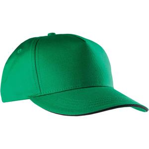 kp130-kellygreen-black-cap-k-up-contraste-5-panneaux-dark-green-black-one-size