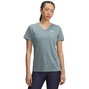 1384227-587-women-s-v-neck-top-under-armour-tech-twist-jasper-blue